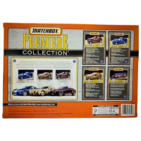 1997 Matchbox Premiere Collection Chrysler Dodge Viper Prowler Atlantic Semi MIB - Picture 2 of 13